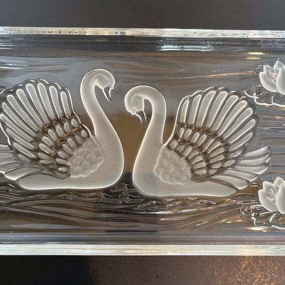 Walther-Glas Crystal Swan Tray (Vintage, 1960s) - Picture 5 of 15